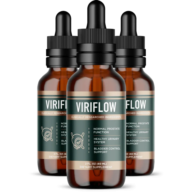 ViriFlow Natural Men's Wellness Formula — 3 Bottle / 90 Day Pack